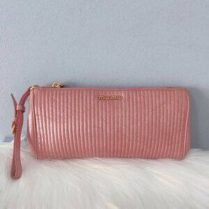 Miu Miu quilted leather clutch EUC